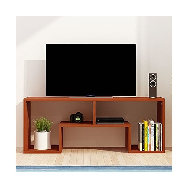 Uvency Meuble Tv Simple Console Tv Media Meuble Tv Bois Cable Box Consoles de Jeu Centre de Divertissement Minimaliste Modern