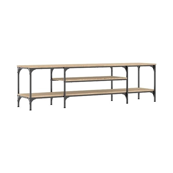 Meubles-TV Meuble TV Chêne Sonoma 161x35x45 cm Bois et Fer
