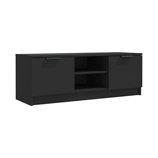 DCRAF Meuble TV de jardin en bois dingénierie Noir 102 x 35 x 36,5 cm