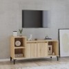 DCRAF Centres de divertissement et meubles TV, meuble TV en chêne sonoma, 100 x 35 x 55 cm, bois dingénierie