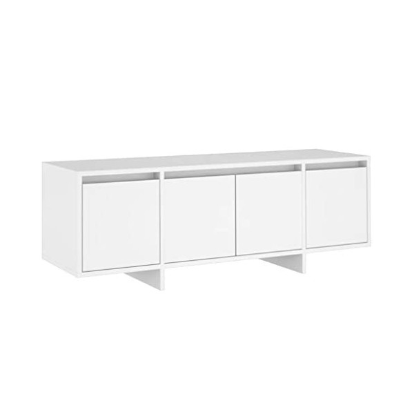 TEKEET Centres de divertissement et meubles TV - Meuble TV blanc 120 x 30 x 40,5 cm - Bois dingénierie