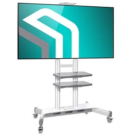 ONKRON Support TV roulettes pour Ecran de 40”-70" jusquà 45,5 kg, Pied Universel pour TV Mobile Max VESA 600x400 - Meuble TV