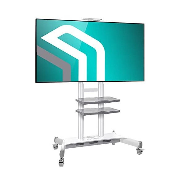 ONKRON Support TV roulettes pour Ecran de 40”-70" jusquà 45,5 kg, Pied Universel pour TV Mobile Max VESA 600x400 - Meuble TV