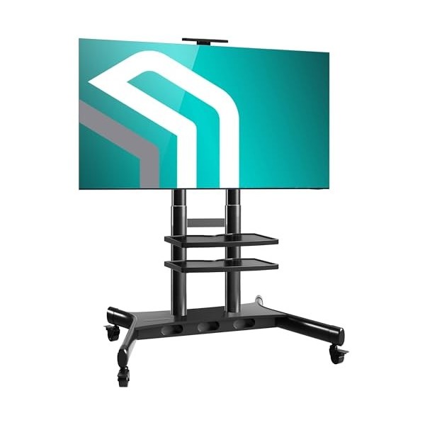 ONKRON Support TV roulettes pour Ecran de 40”-70" jusquà 45,5 kg, Pied Universel pour TV Mobile Max VESA 600x400 - Meuble TV