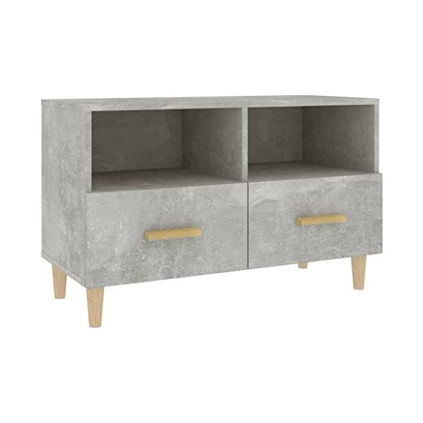 VEEKI Meuble TV, Meuble TV Suspendu, Meuble TV Industriel, Meuble TV Bois, Meuble Chambre, Convient pour Salon ou Chambre, Gr