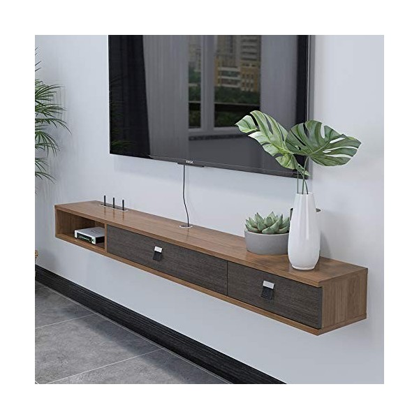 Pmnianhua Meuble TV Flottant,Meuble TV Suspendu,Meuble TV Mural Murale Étagère TV Flottante Console Multimédia Support de Tél