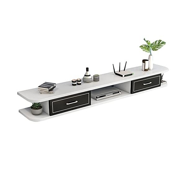Meuble TV Flottant Meuble TV Mural Étagère TV Unité De Rangement Pour Centre De Divertissement Audio, Étagère TV Flottante Po