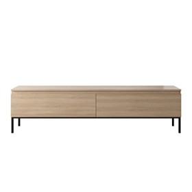 Selsey BEMMI Meuble TV, Melamine, Chêne Lindberg, 175 cm