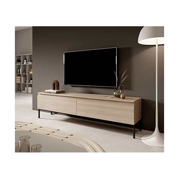 Selsey BEMMI Meuble TV, Melamine, Chêne Lindberg, 175 cm
