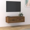 VEEKI Meuble TV, Meuble TV Suspendu, Meuble TV Industriel, Meuble TV Bois, Meuble Chambre, Convient pour Salon ou Chambre, Ar