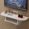 MABIBI Meuble TV pour salon - Étagère murale flottante - Meuble TV mural - Console de divertissement multimédia - Support de 