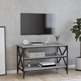 Keyur Meuble TV, Banc TV Buffet Bas Support de Télévision Meuble Télé Meuble TV Sonoma Gris 80x40x50 cm Bois dingénierie