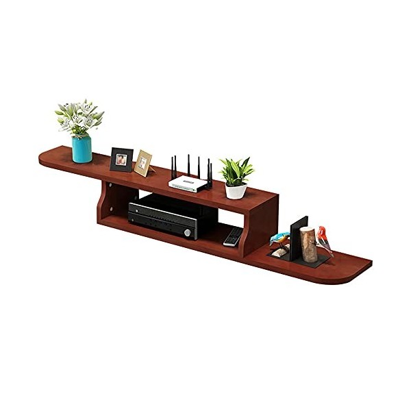 MABIBI Meuble TV mural flottant, étagère murale pour composants TV, meuble TV, décodeur, console de jeux, présentoir de range