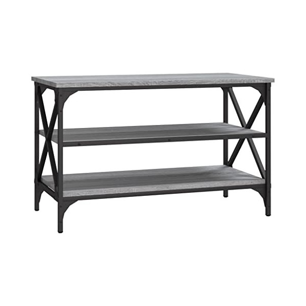 Keyur Meuble TV, Banc TV Buffet Bas Support de Télévision Meuble Télé Meuble TV Sonoma Gris 80x40x50 cm Bois dingénierie