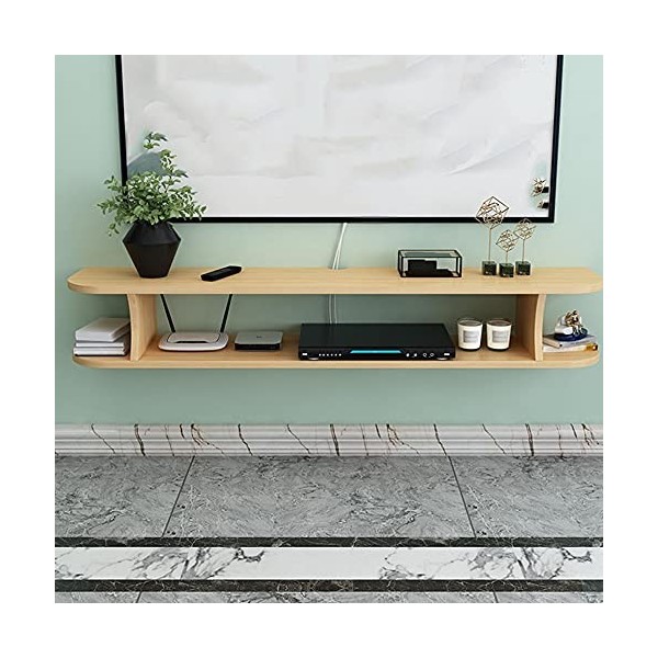 Meuble TV pour salon - Armoire TV murale flottante - Meuble TV mural - Organisateur de routeur - Console multimédia - Créativ