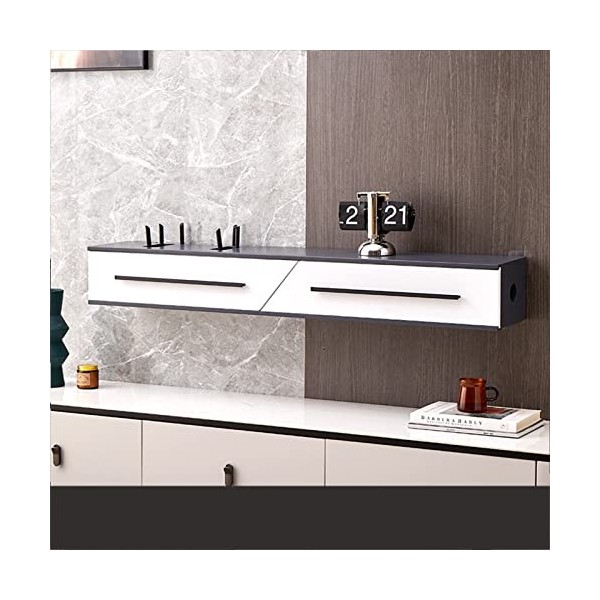 EsEntL Meuble TV Mural, Meuble TV Flottant, étagère TV Flottante, Meuble TV, étagère de Rangement pour décodeur multimédia, u