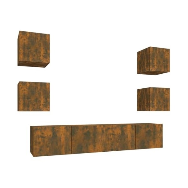 WREWING Meuble TV,Bas Table TV Support de Télévision en Bois pour Salon Chambre Salle à Manger,Support pour Téléviseur Jusqu’