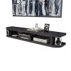 EsEntL Meuble TV Flottant, Console de Support TV de Salon, Meuble décodeur, adapté pour hôtel/Couloir/Chambre Couleur : A, T