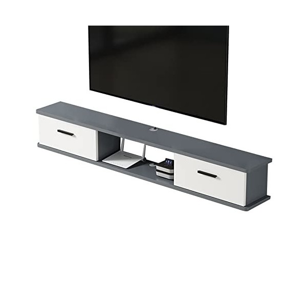 Meuble TV Mural Meuble TV Mural, Console Centrale de Divertissement TV Flottante Moderne pour décodeur câble/Un, 39,3/47,2/55