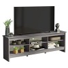 MADESA - Meuble TV Moderne, Meuble de Salon, Console TV avec 6 étagères et Un Superbe Espace de Rangement 75 Pouces, 180x36x6