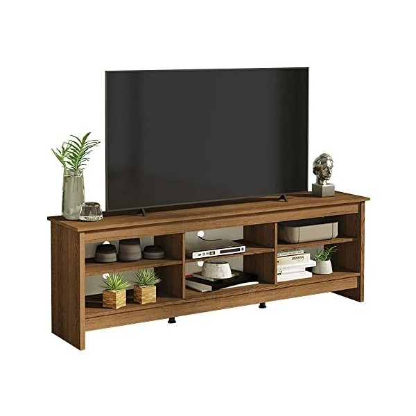 MADESA - Meuble TV Moderne, Meuble de Salon, Console TV avec 6 étagères et Un Superbe Espace de Rangement 75 Pouces, 180x36x6