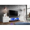Komodee, Meuble Banc TV Merano, Noir/Wotan, Largeur 230 cm x Hauteur 52,5 cm x Profondeur 35 cm, sans LED, pour Salon, Chambr
