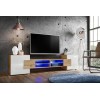 Komodee, Meuble Banc TV Merano, Noir/Wotan, Largeur 230 cm x Hauteur 52,5 cm x Profondeur 35 cm, sans LED, pour Salon, Chambr