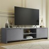 Madesa Console Meuble avec Rangement et Gestion des câbles, Meuble Rangement Salon pour téléviseurs jusquà 75 Pouces, Bois, 