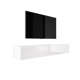 3E 3xE living.com Meuble TV Suspendu, D: L: 2 X 100 cm, H : 34 cm, P : 32 cm. Rangement TV, Meuble TV Mural, Table TV, Meuble