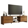 Madesa Console Meuble avec Rangement et Gestion des câbles, Meuble Rangement Salon pour téléviseurs jusquà 75 Pouces, Bois, 