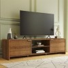 Madesa Console Meuble avec Rangement et Gestion des câbles, Meuble Rangement Salon pour téléviseurs jusquà 75 Pouces, Bois, 