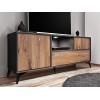 Extreme Furniture Venice TV Stand | Meuble de Salon avec 2 Portes rabattables | LED | Design Moderne | Rangement Pratique