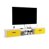 WANGPP Meuble TV Flottant Étagère Murale Centre De Divertissement Meuble TV Flottant avec Porte Et Unité De Rangement Console