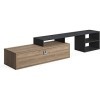 Dmora Meuble TV de salon modulable, 160 x 40 x 38 cm, coloris chêne et anthracite
