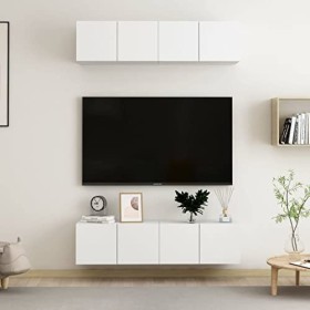 VEEKI Meuble TV, Meuble TV Suspendu, Meuble, Meuble TV avec Rangement，Meuble Industriel, Convient pour Salon ou Chambre, Meub