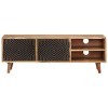 GuyAna Meuble TV 115x30x39 cm Bois dacacia Massif,Meuble TV,Table Basse LED Couleurs,Table Basse Salon Meuble TV