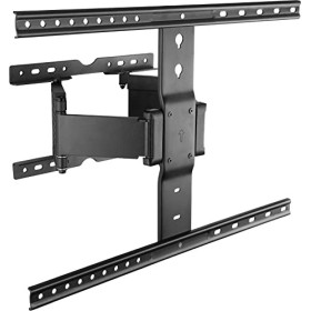 Poppstar Support TV Mural Pivotant 37-80 Pouces Super Fort pour Écrans Plats et Courbés Jusqu’à 50 kg VESA 200x200 à Max. 60