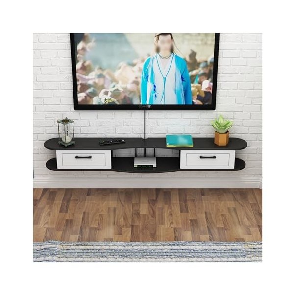 Étagère flottante pour meuble TV, composant de console multimédia pour centre de divertissement mural sous le téléviseur, éta