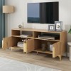 Tcewhhy Meuble TV avec 4 Portes Et 2 Compartiments Ouverts Meuble TV Buffet Casier Centre De Divertissement pour Chambre À Co