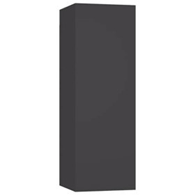 VEEKI Meuble TV, Meuble TV Suspendu, Meuble TV Blanc, Meuble TV Industriel, Meubles de Salon, Salon, Chambre, Cadre en Acier,