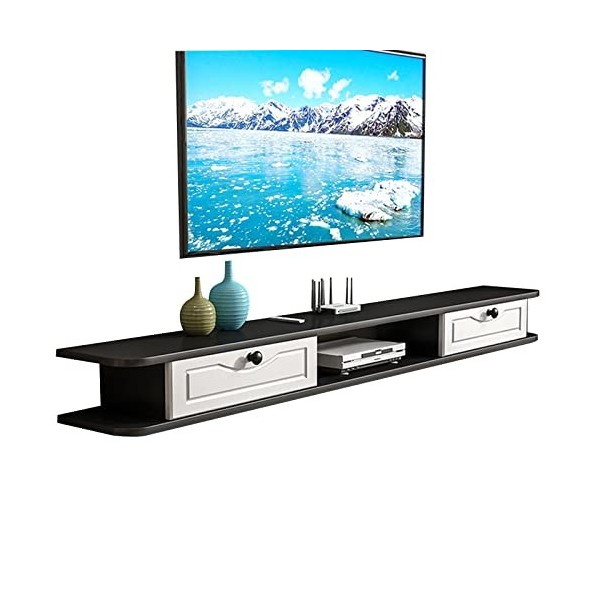 EsEntL Meuble TV Mural Étagère de composant de Meuble TV Flottant, Centre de Divertissement pour étagère TV Murale, Meuble de