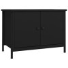 Maxspace TV Meuble, Meuble Tele, Meuble TV Chambre, Meuble TV Iindustrielavec Portes Noir 60x35x45 cm Bois dingénierieConvie