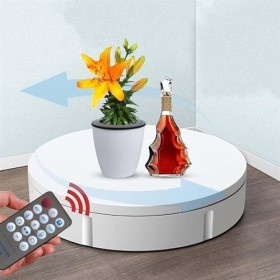 MEGLOB Plateau tournant motorisé avec télécommande, Plateau tournant électrique à 360 degrés for Photographie, Prise de Vue v