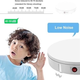 MEGLOB Plateau tournant motorisé avec télécommande, Plateau tournant électrique à 360 degrés for Photographie, Prise de Vue v