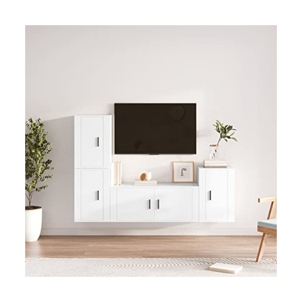 VEEKI Meuble TV, Meuble TV Suspendu, Meuble TV Industriel, Meuble TV Bois, Meuble Chambre, Convient pour Salon ou Chambre, En