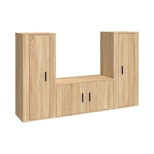 VEEKI Meuble TV, Meuble TV Suspendu, Meuble TV Industriel, Meuble TV Bois, Meuble Chambre, Convient pour Salon ou Chambre, En