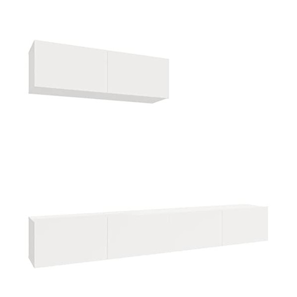 VEEKI Meuble TV, Meuble TV Suspendu, Meuble TV Industriel, Meuble TV Bois, Meuble Chambre, Convient pour Salon ou Chambre, En