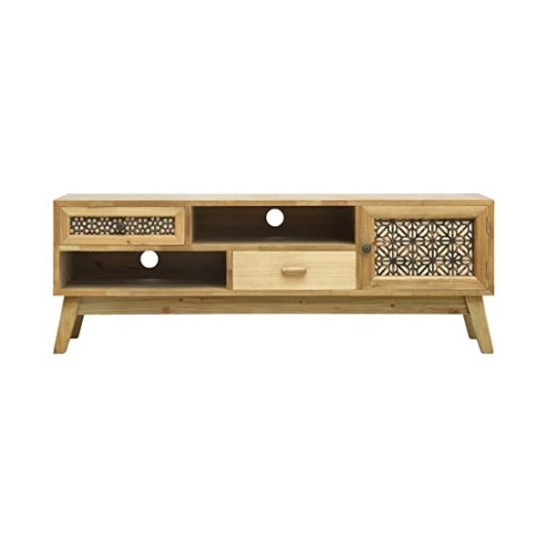 VEEKI Meuble TV, Meuble TV Suspendu, Meuble TV Industriel, Meuble TV Bois, Meuble Chambre, Convient pour Salon ou Chambre, Ma