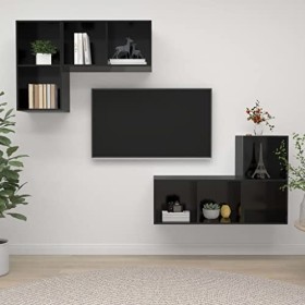 VEEKI Meuble TV, Meuble TV Suspendu, Meuble, Meuble TV avec Rangement，Meuble Industriel, Convient pour Salon ou Chambre, Meub