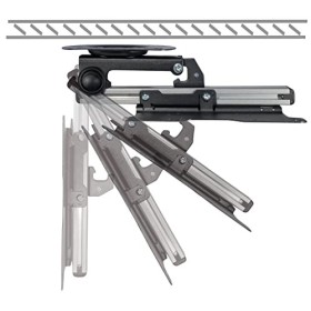 Sat-Fox Support de plafond pliable pour TV de 43 à 94 cm 17" à 37" support de plafond TV jusquà 20 kg, hauteur réglable, 